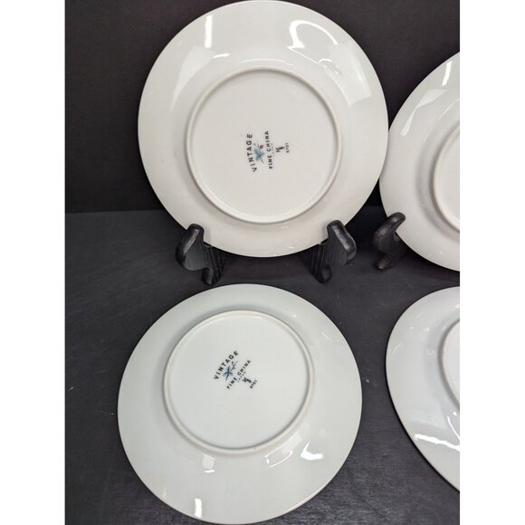 Vintage Fine China Japan MS6701 Grapes and Vines Pattern Bread Plate Set of 4 - Picture 8 of 11